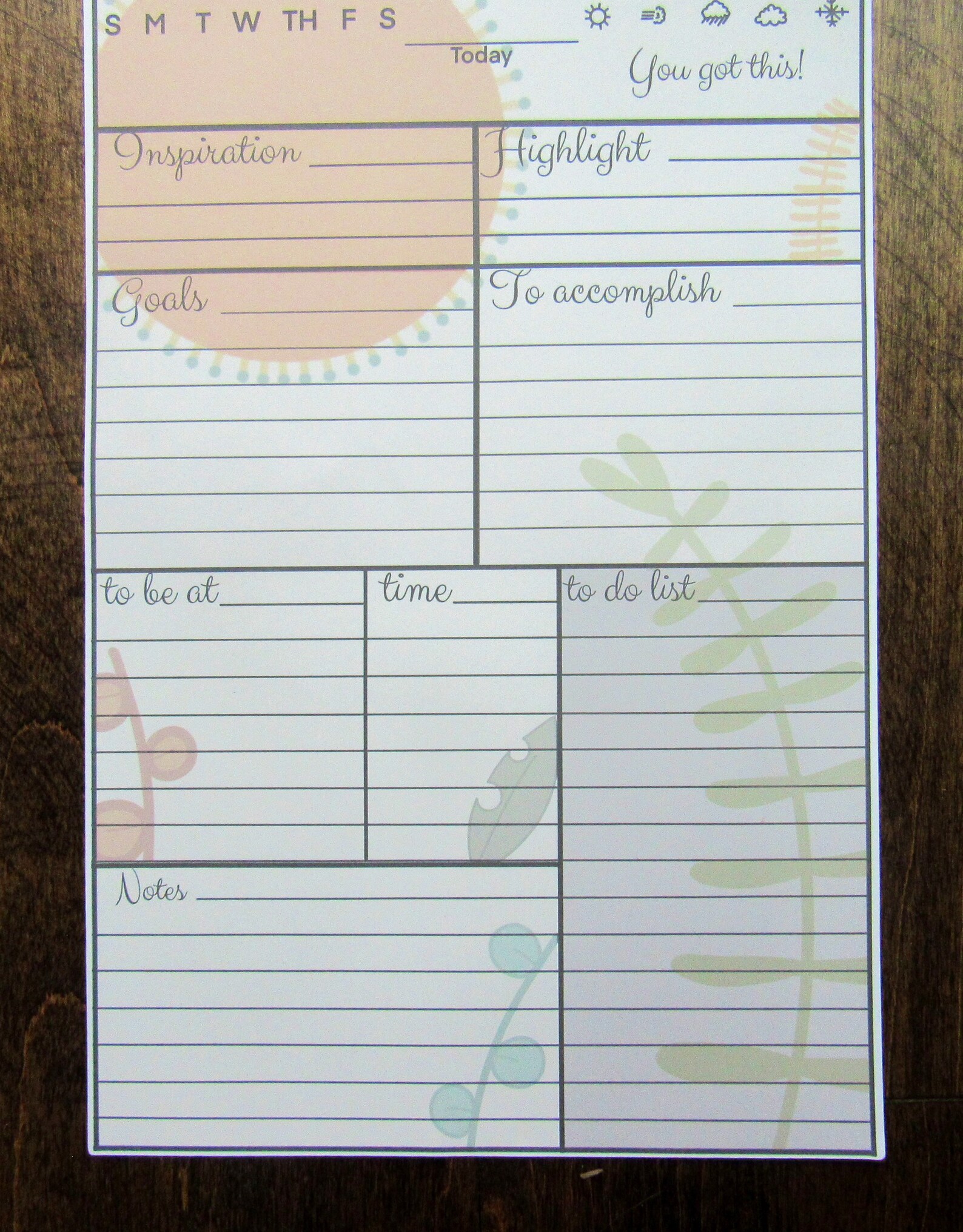 printed-6x9-daily-planner-tear-off-pad-31-undated-sheets-etsy