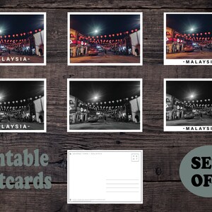 Ensemble de 6 cartes postales imprimables Nouvel An chinois