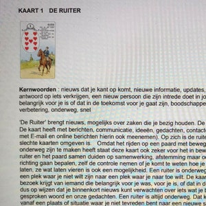 ルノルマン、36枚のカードについての解説、A4サイズ100ページ以上