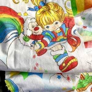 Rainbow Brite Fabric - Original - 1980's - Hallmark Fabric