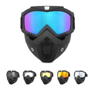 Motorcycle Mask with Glasses | Protective Mask with Glasses for Off-road | Motocross | Outdoor Sport | Scooter | Bicycle