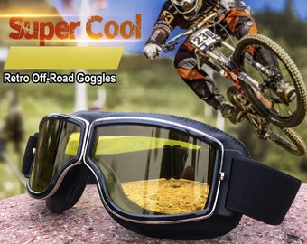 2pcs- Set | Motorcycle Goggles Cycling Off-Road | Ski | Sport | Dirt | Bike | Racing | Motocross