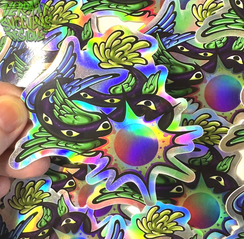 Dark Eclipse Angel Holographic sticker image 1