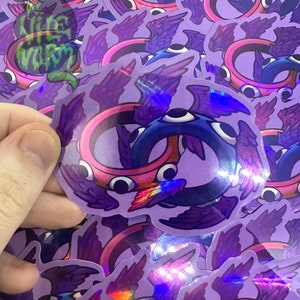 Stickers ange vinyle brillant fierté bisexuelle | Anges LGBT+
