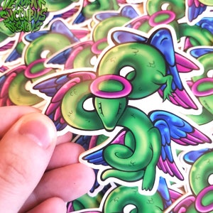 LEGACY | Polysexual Pride Angel Glossy Vinyl Stickers | LGBT+ Angels