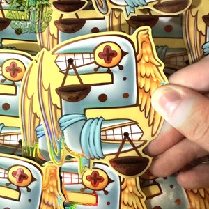 Angel of Judgement Holographic Vinyl Sticker