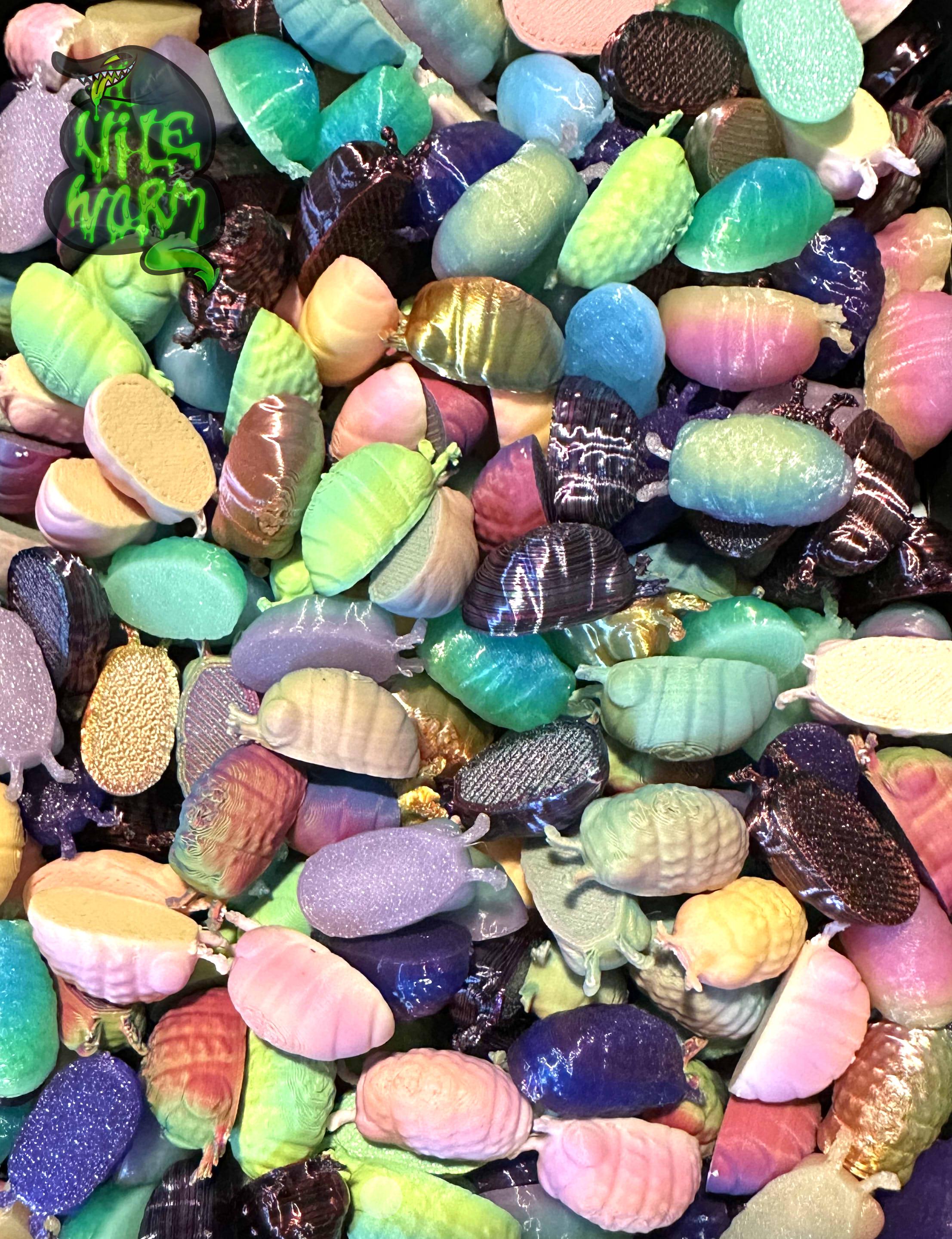 Isopod Pal Packs | Micro 3D Printed PLA Figures | Mystery Coloration
