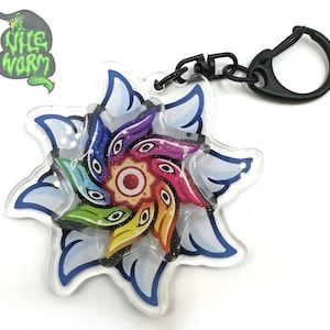 Rainbow Spinner Fidget Acrylic Keychain