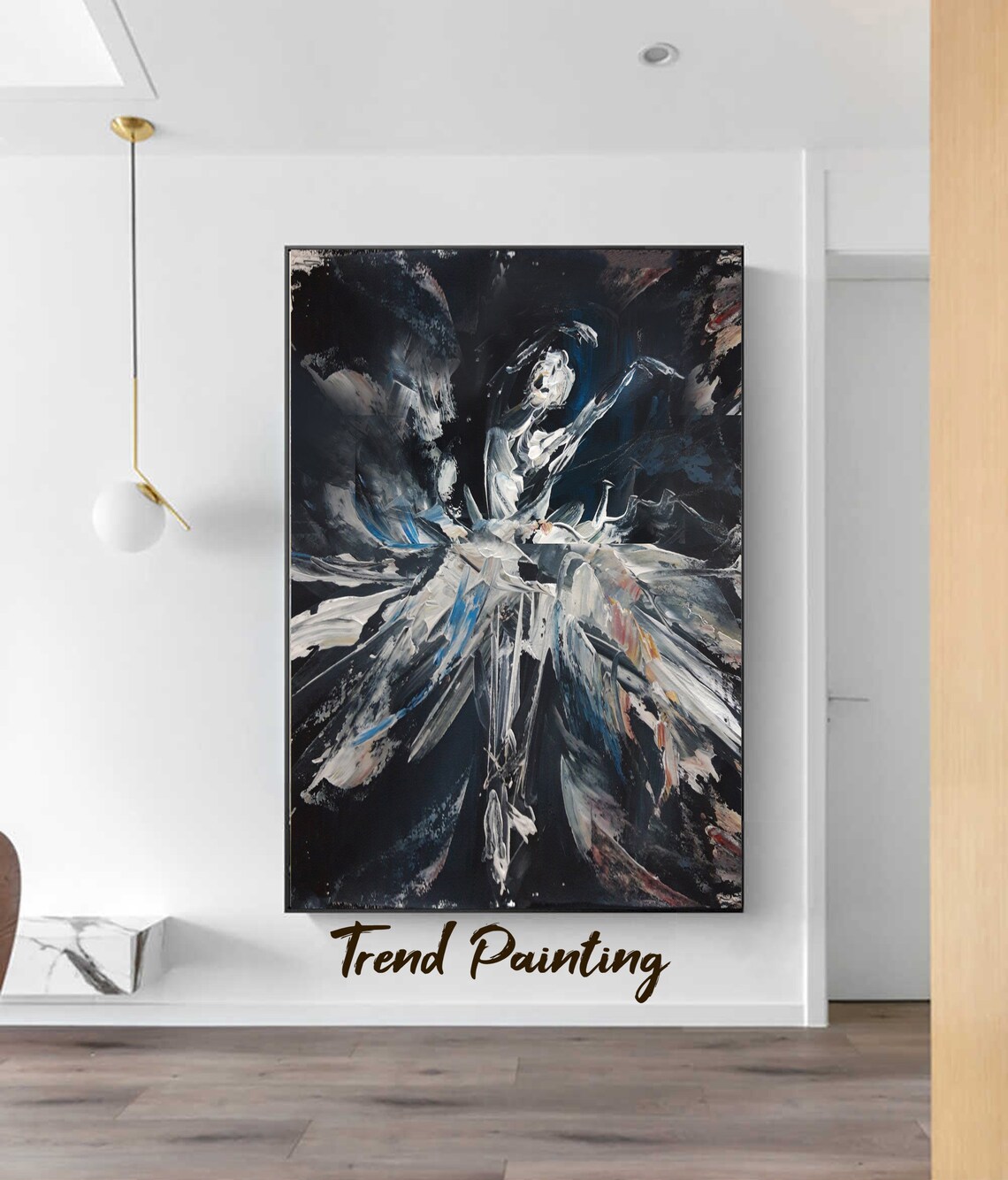 Dance Wall Art Ballet Painting Original Art Abstract Figure Etsy