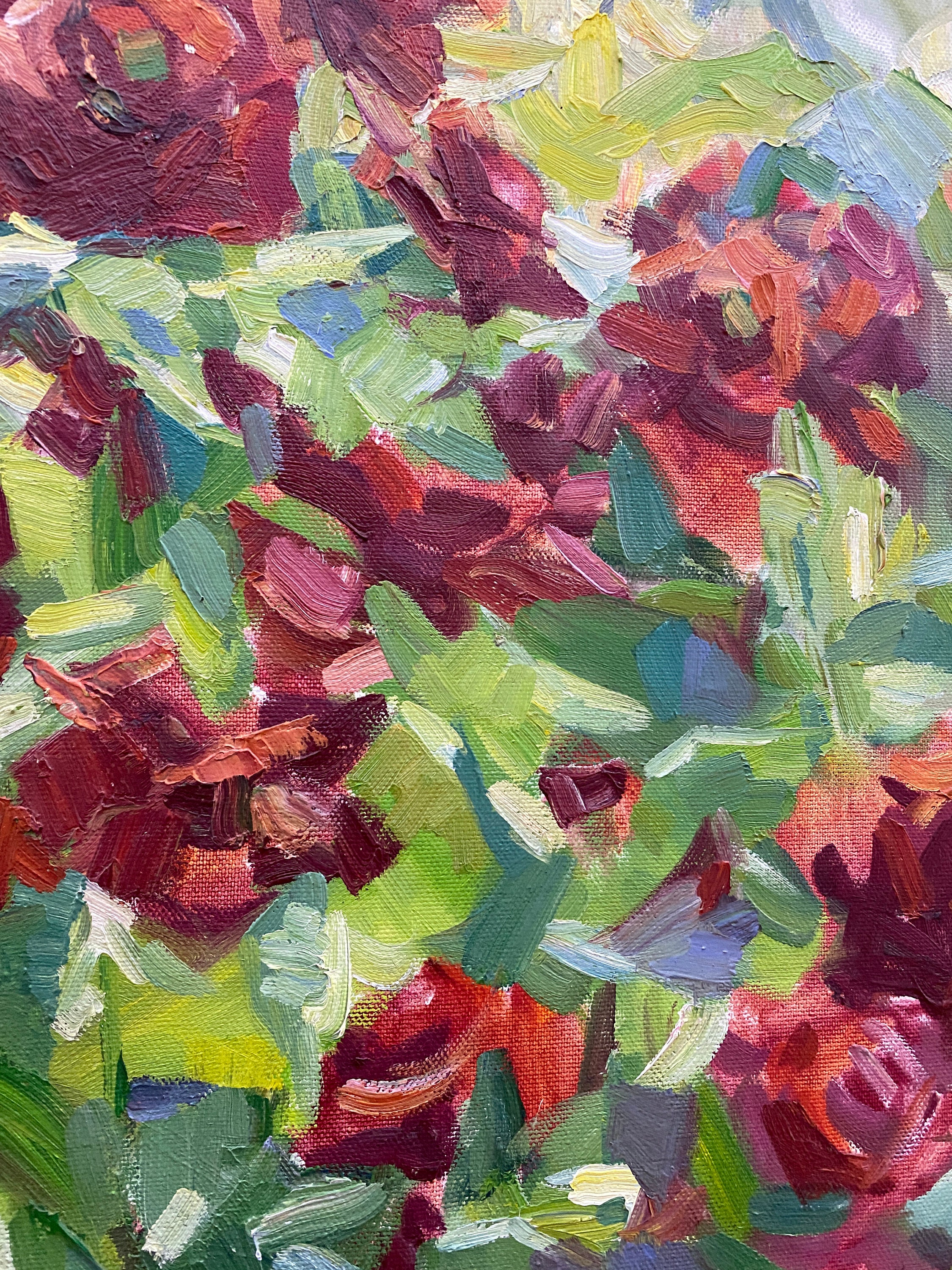 Red Rose Wall Art on Canvasoil Painting Flowersextra Large - Etsy