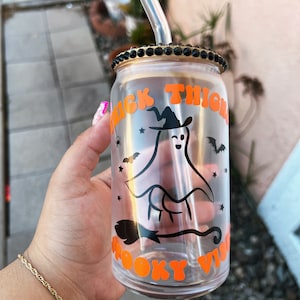 Halloween Glass Can