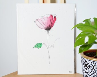Flower in Watercolor, to be framed