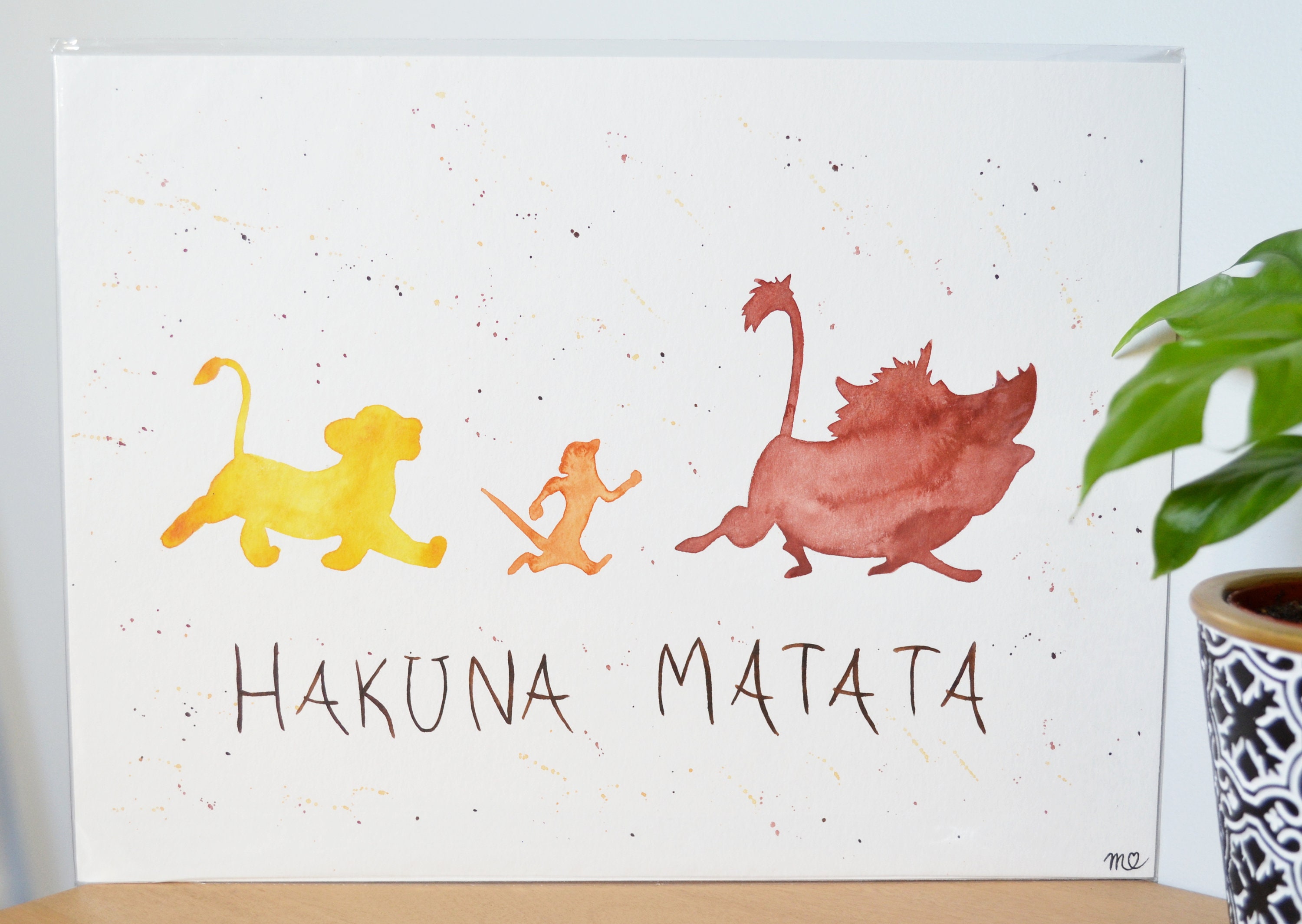 Hakuna Makata en Aquarelle, à Encadrer
