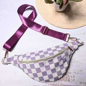 Sac Banane en tissu damier