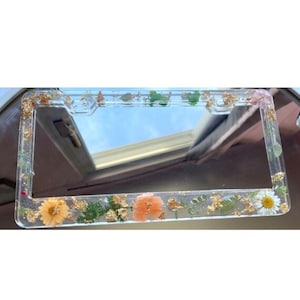 Floral License plate frame. Flower license plate, custom license plate, cute license plate, gift for her.