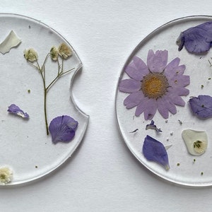 Floral car coasters set of two, flower car coasters, coasters for car. Cute car coasters. Custom car coasters.