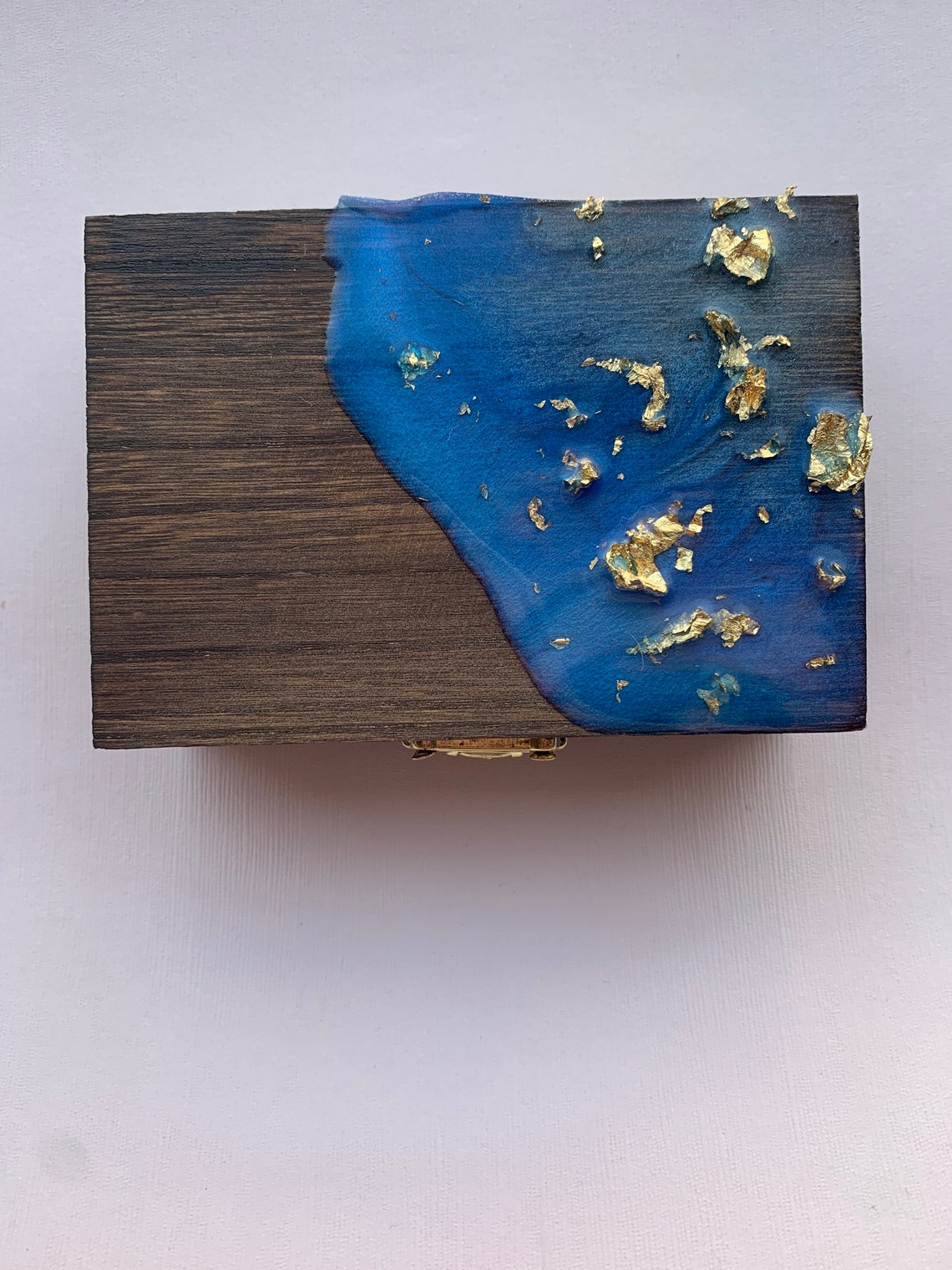 Custom made to order resin wood jewelry box. Etsy