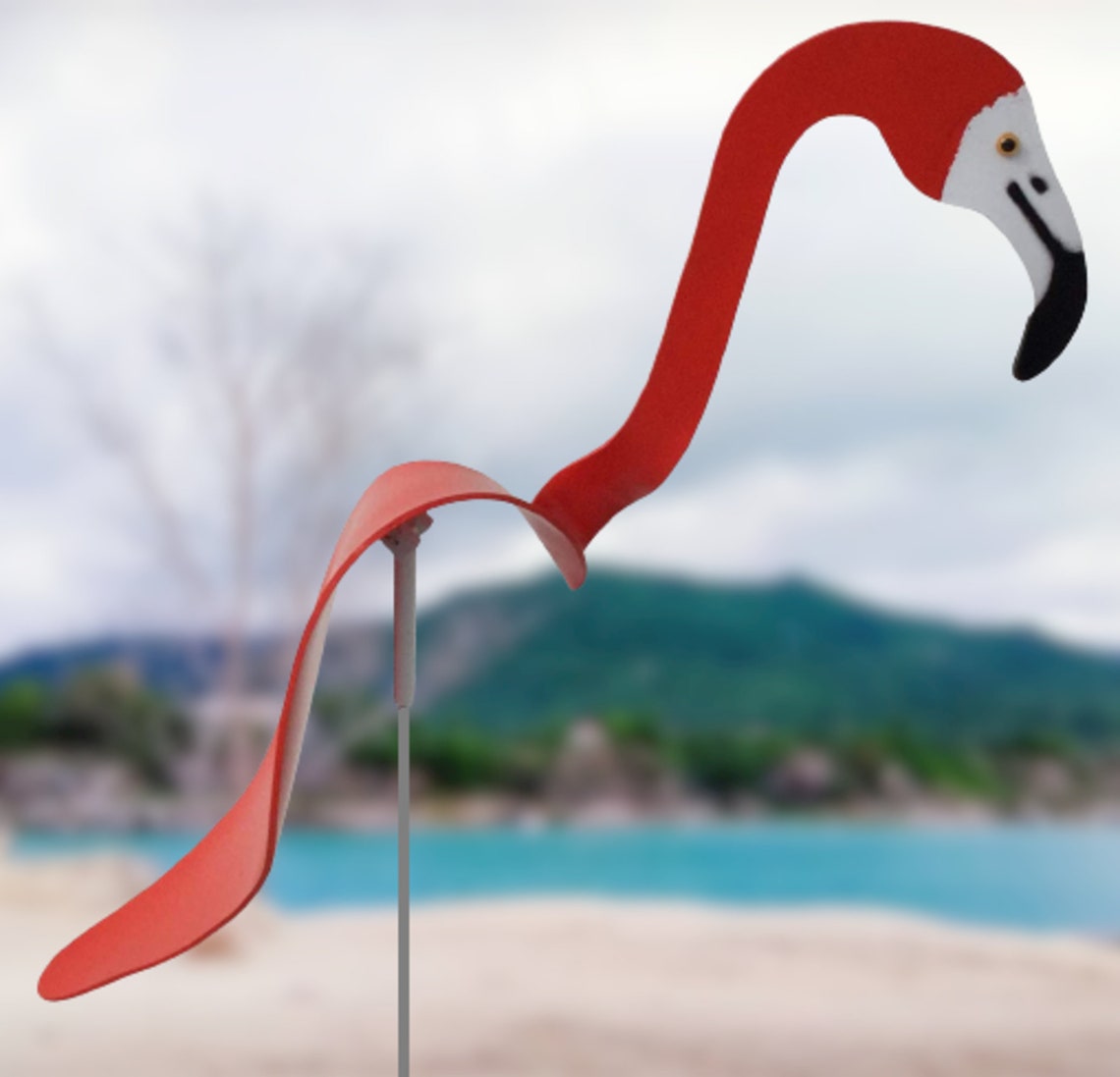 Dancing Yard Flamingo. Colorful decorative flamingos. Decorate Etsy