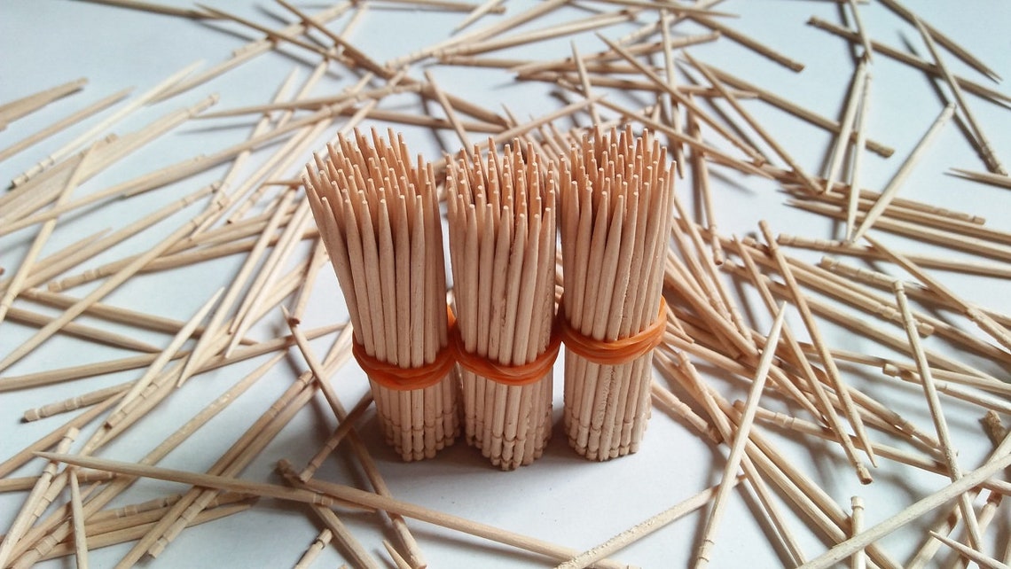 Handmade Wooden Bamboo Tooth Pick Sticks Polish and Fine Etsy