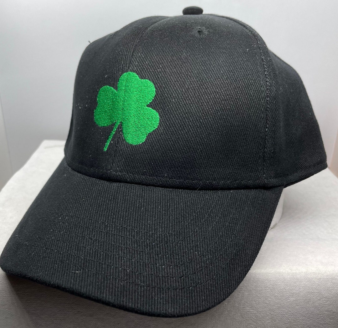 Clover Hat Lucky Clover Hat Three Leaf Clover Black Dad Hat - Etsy