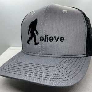 Bigfoot Hat Sasquatch Sightings Tan Hat Black Embroidered Bigfoot  I will Find You