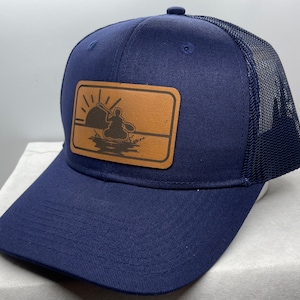 Kayak Leather Patch Hat   Paddle Life  Kayaks & Sunsets