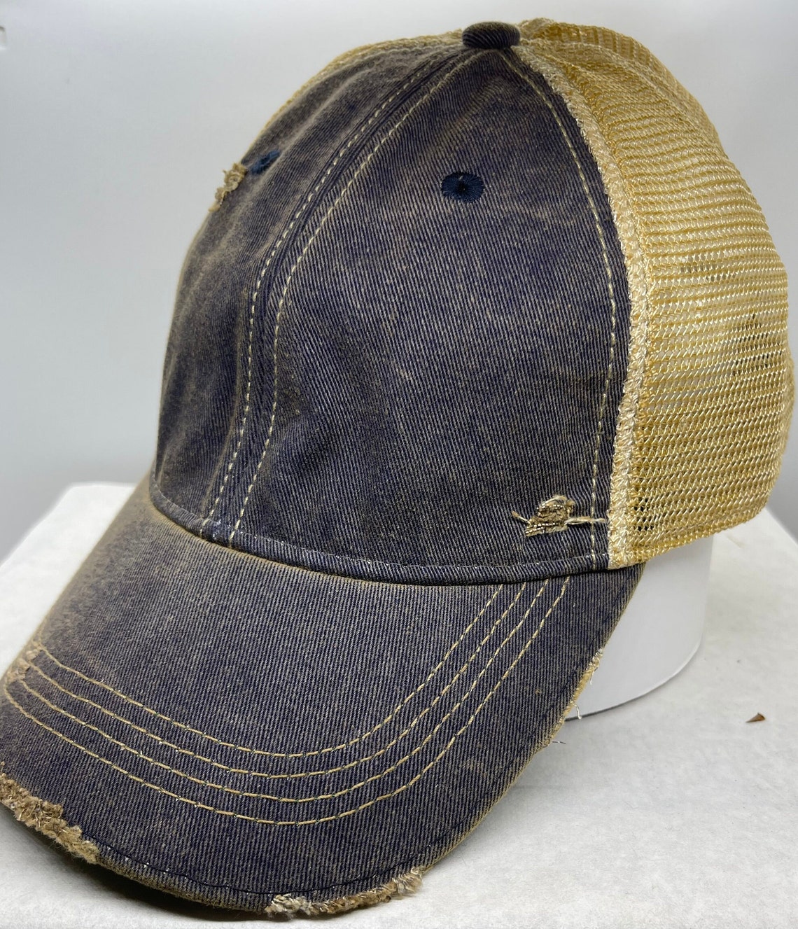 Black Distressed Hat Multiple Colors Available Etsy