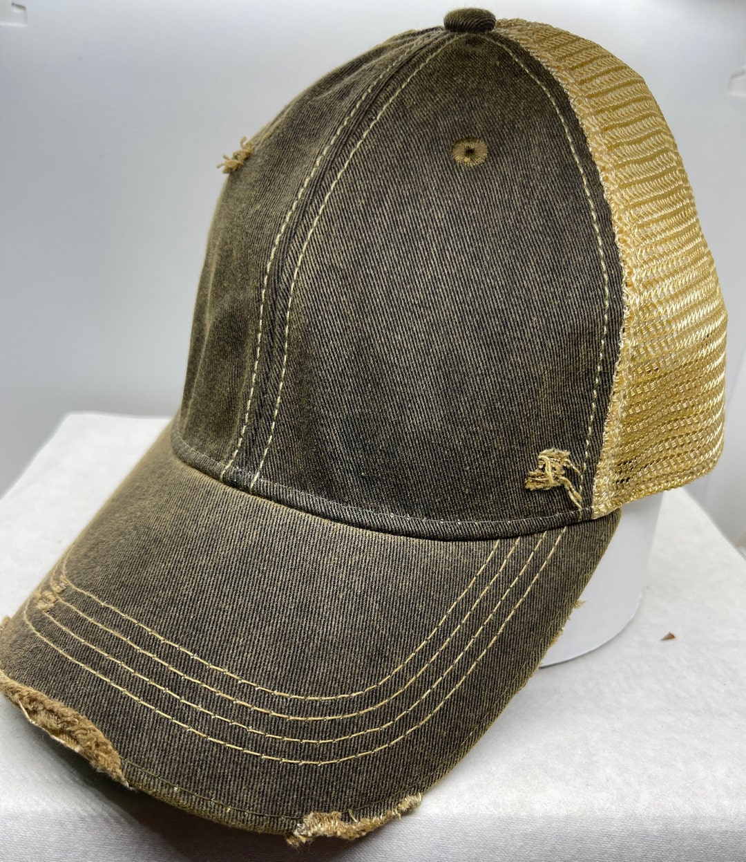 Black Distressed Hat Multiple Colors Available Etsy