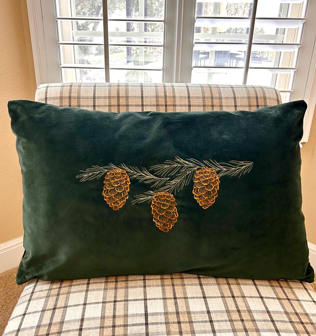 Winter Pine Cone Pillow Covers - Etsy