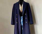 Vintage Mackintosh navy blue double breasted coat