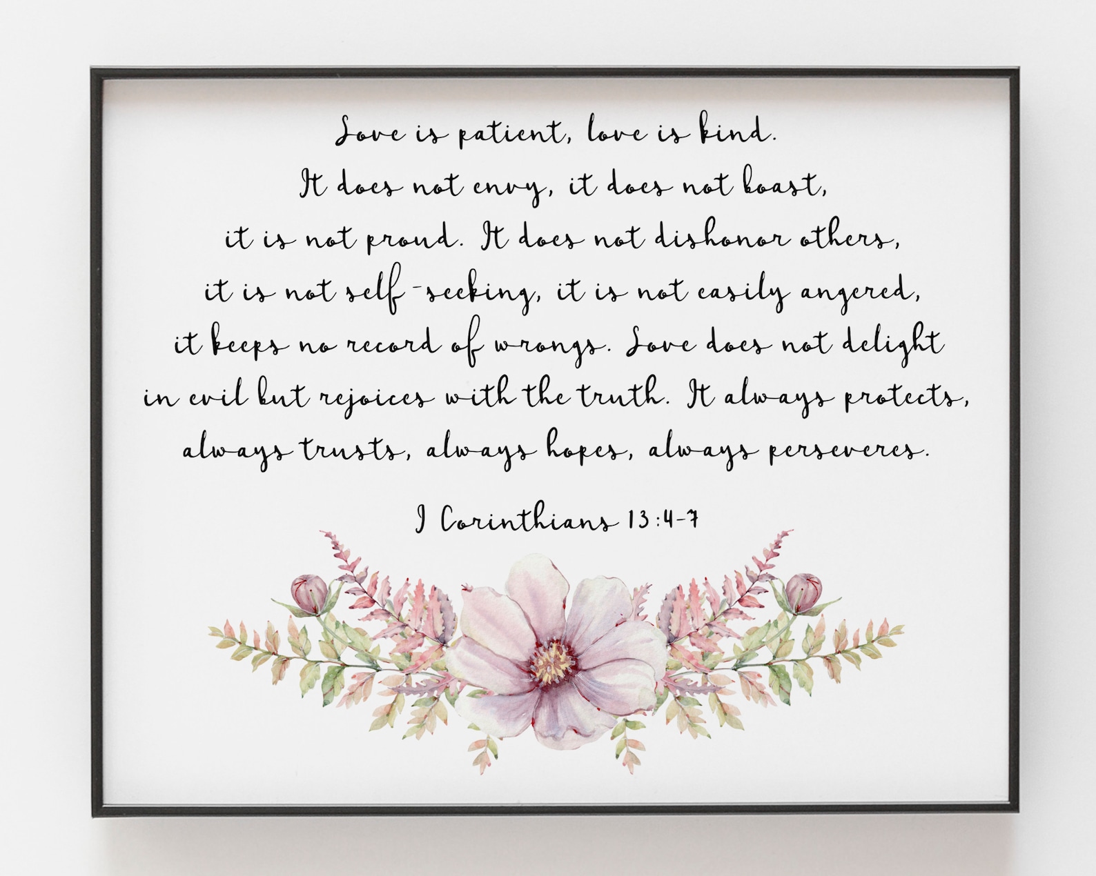 Love is Patient Love is Kind Bible Verse Print 1 Corinthians Etsy