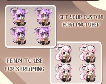 Custom Boba PNGTuber / Custom Bubble Tea PNGTuber for streams
