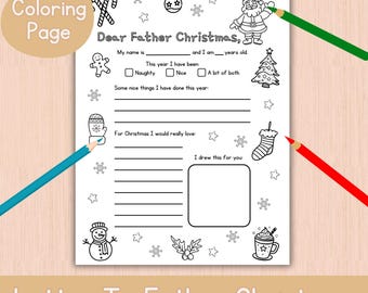 Letter to Santa Coloring Page | Printable Christmas Activity (PDF)