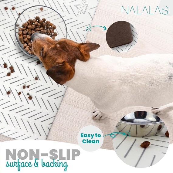 NALALAS Bohemian Large Waterproof Dog Mat Food & Water Pet Food Mat, Cat Food  Mat, Dog Food Mat for Floors mud Cloth small 12 X 18 