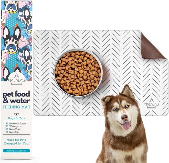 NALALAS Bohemian Large Waterproof Dog Mat Food & Water Pet Food