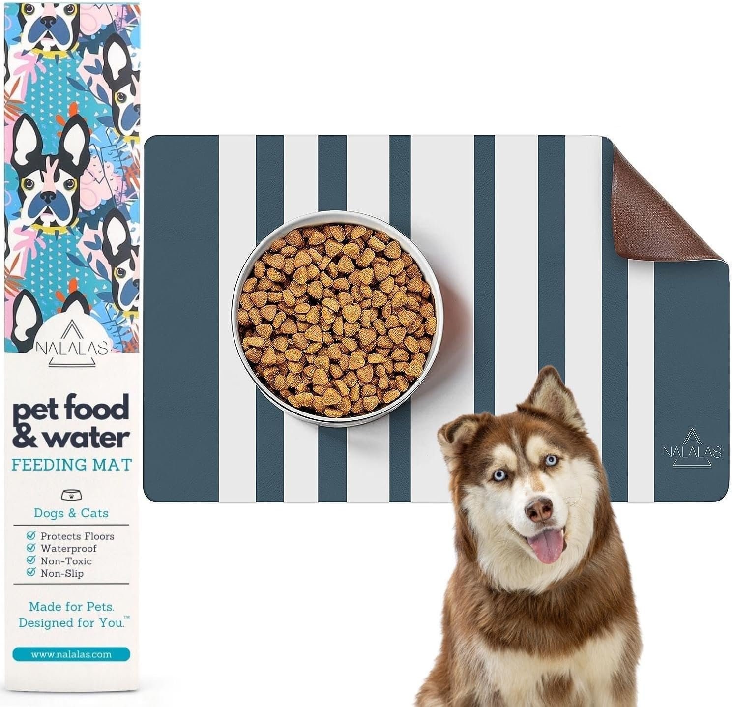 NALALAS Bohemian Large Waterproof Dog Mat Food & Water Pet Food Mat, Floor  Mat Eco-friendly Pet Dog Placemats Pet Bowl Mats 16.5x28 