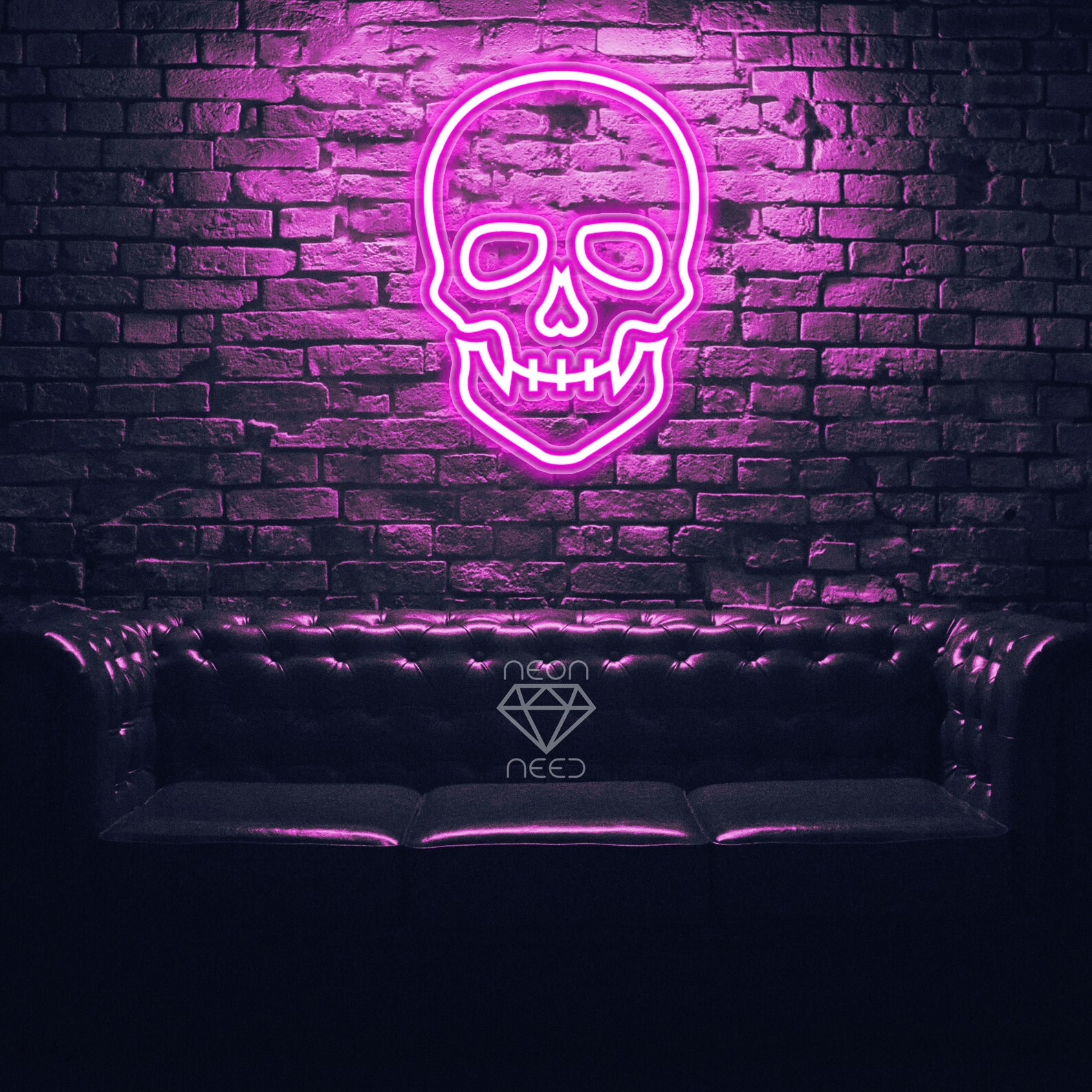 Skull Neon Sign / LED Neon Sign/ Wall Decor/ Custom Neon Etsy