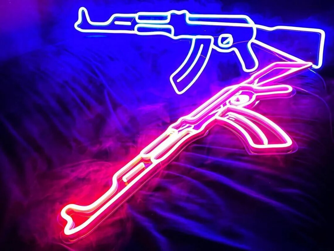 AK-47 Neon Sign / Gun neon sign/ Neon Sign / LED Neon Sign/ | Etsy