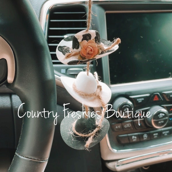 Cowboy Hat Car Charm / Car Charms / Rearview Mirror Decor