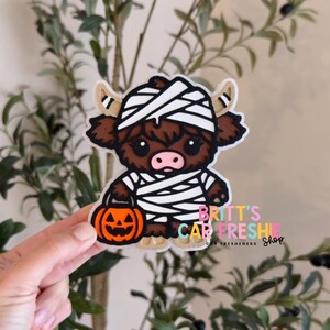 Highland Mummy Cow Car Freshie: Halloween/Fall Car Freshener