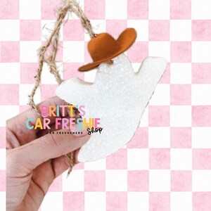 Ghost Car Freshie: Accesorio para coche de Halloween/otoño