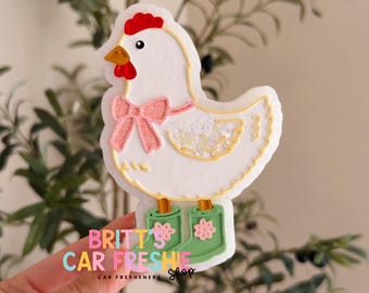 Chicken Car Freshie: Scented Car Accessory