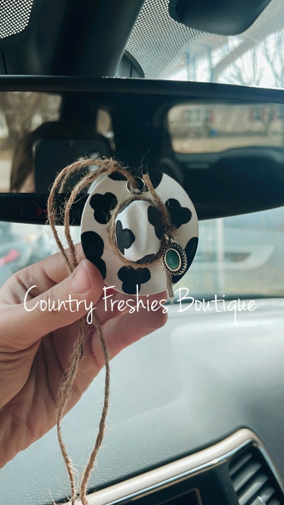 Cow Print Cowboy Hat Car Charm Cowboy Hat Car Charm Car Charms