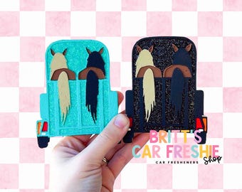 Horse Trailer Car Freshie | Western Car Air Freshener | Cowgirl Car Decor | Rodeo Gift | Farm Freshie | Cute Car Scent