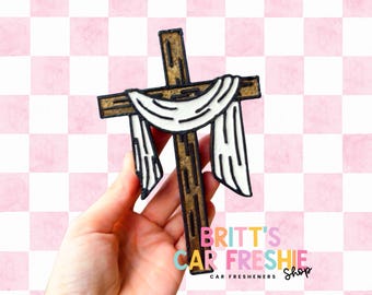 Cross Car Freshie: Religious Car Accessory