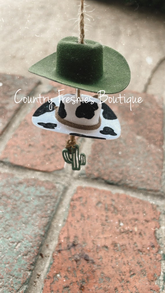 Cowboy Hat Car Charm / Car Charms / Rearview Mirror Decor 