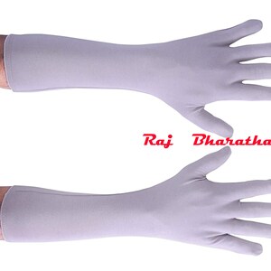 Raj Bharatham Reusable Washable Cotton Hand Gloves For Boys and Girls Safty From Pollution,Summer Winter & Bike Rides Grey Full
