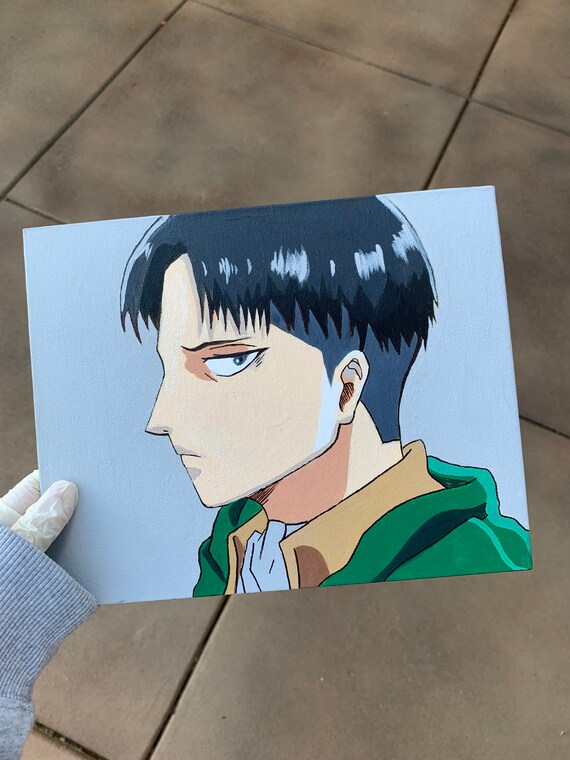Attack On Titan Levi Ackerman Painting 8x10 Thin Canvas Etsy Attack On Titan Levi Ackerman Painting 8x10 Thin Canvas Etsy