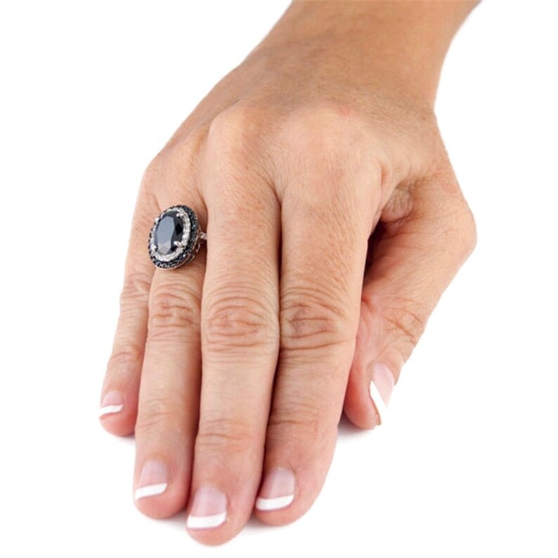Bridal Rings,Ring Cocktail Rings Prong Ring Lab Created Onyx Ring Promise Ring Black Onyx Ring Halo Ring Onyx Rings Bridal Set Gift