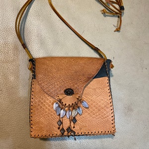 Small leather purse, handmade
